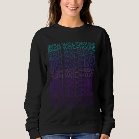 Sweatshirt Lévrier Irlandais Rétro (Devant)