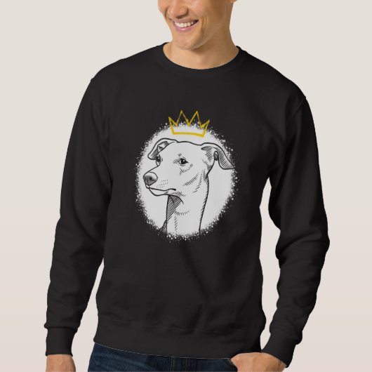 Sweatshirt Lévrier italien avec couronne   (Devant)