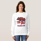 Sweatshirt Lézard d'iguane, femmes de règle de reptiles (Devant entier)