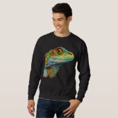 Sweatshirt Lézard réaliste Iguane (Devant entier)