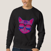 Sweatshirt Lgbt Bi Pride Bisexualité Chat Animal Queer Bisexu (Devant)