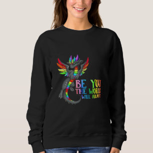 Sweatshirt Lgbt Dragon Be You The World Will Adjust Dragon