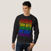 Sweatshirt Lgbt Fierté Mois Le Monde A De Plus Gros Problèmes (Devant entier)