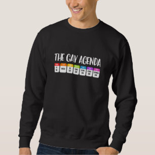 Sweatshirt LGBT L'Agenda gay Transgenre lesbienne Bisexuel