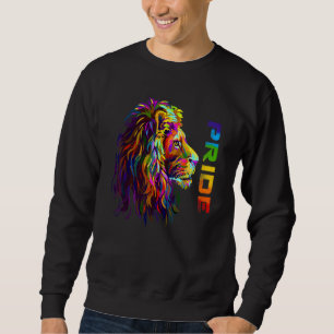 Sweatshirt Lgbt Lion Pride Arc-en-ciel Couleur Drapeau Gay Fi