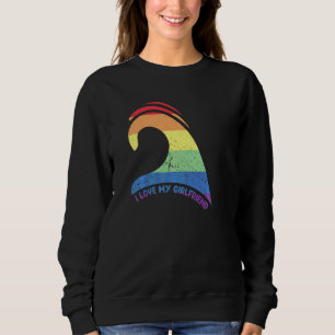 Sweatshirt Lgbt Love My Girlfriend Half Heart For Gay Couple