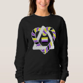 Sweatshirt LGBT Non Binary Flag Triangle Heart Nonbinary Pri (Devant)