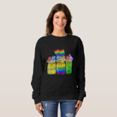 Sweatshirt Lgbt Peace Love Equality Rainbow Floral Lgbt Drape (Devant entier)