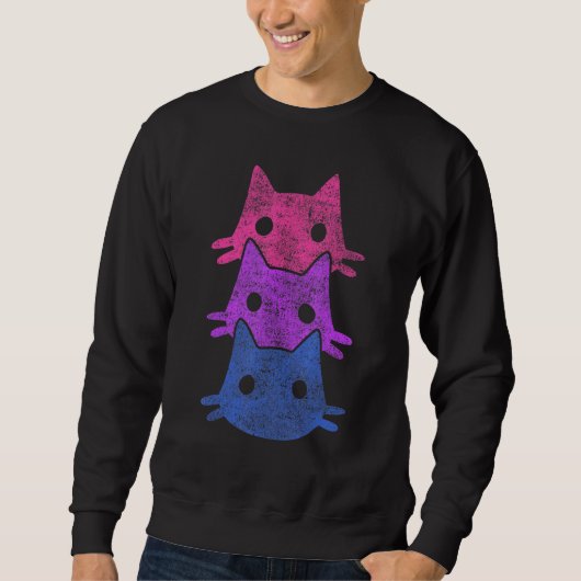 Sweatshirt Lgbt Pride Bisexual Support Chat Rainbow Flag (Devant)