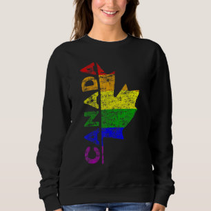 Sweatshirt Lgbt Pride Canadian Flag Canada Rainbow Gay Suppor