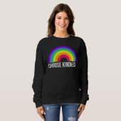 Sweatshirt Lgbt Pride Choisissez Kindness Rainbow Support Equ (Devant entier)