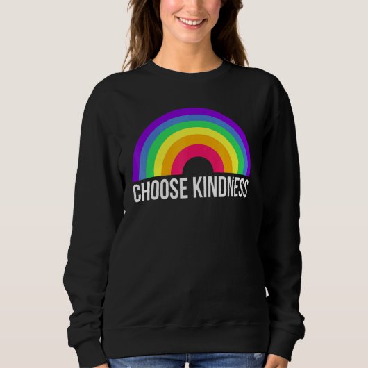 Sweatshirt Lgbt Pride Choisissez Kindness Rainbow Support Equ (Devant)
