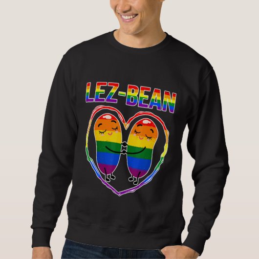 Sweatshirt Lgbt Pride Mois Lesbian Pride Lez-Bean Rainbow Fl (Devant)