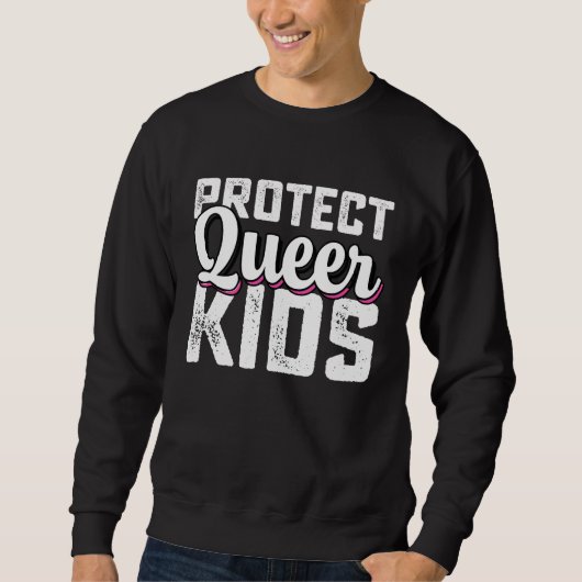 Sweatshirt LGBT Pride protéger les enfants queer (Devant)