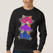 Sweatshirt LGBT Pride Rainbow Bisexual Support  Cat (Devant)