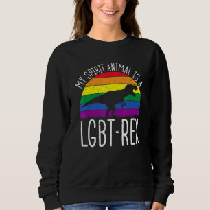 Sweatshirt Lgbt - T-Rex Gay pride Coucher de soleil de dinosa