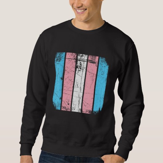 Sweatshirt LGBT Transgender Flag Rainbow American Flag LGBTQ (Devant)