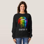 Sweatshirt Lgbt Viens De Marier Des Lesbiennes Engagées Mme & (Devant entier)