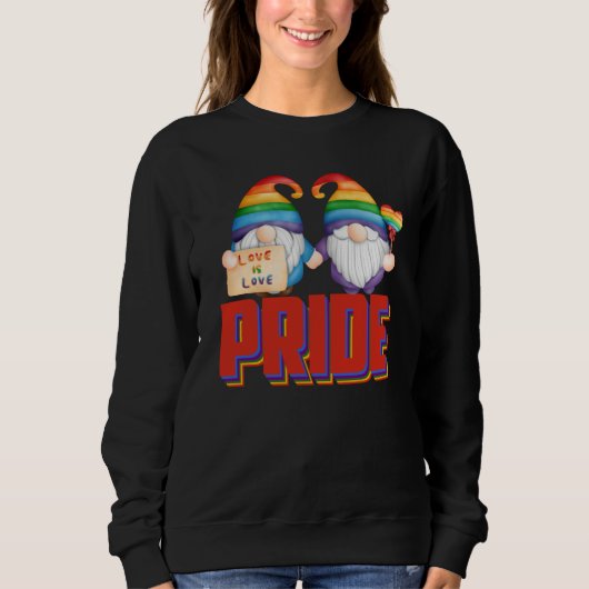Sweatshirt LGBTQ Gnome Pride Month 2023 Rainbow Gay Pride Par (Devant)