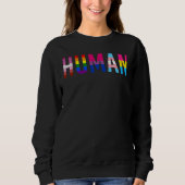 Sweatshirt LGBTQ+ Pride humaine (Devant)