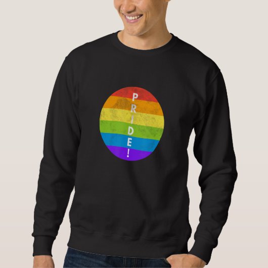 Sweatshirt LGBTQ Pride Rainbow Flag Equality Gay Lesbian Tran (Devant)