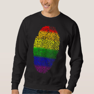 Sweatshirt Lgbtq Rainbow Fingerprint Mois Gay pride Lgb