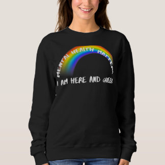 Sweatshirt Lgbtq Rainbow Je Suis Ici Et Queer