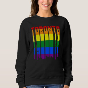Sweatshirt LGBTQ Rétro Toronto Canada Fierté Horizon