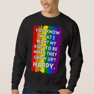 Sweatshirt Lgbtq Sensibilisation Parents Maman Papa Gay Lesbi