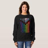 Sweatshirt Lgtbiaq+ Pride Usa Flag Pride Mois (Devant entier)