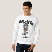 Sweatshirt L'Halloween du Dr Éffrayant, Un design de médecins (Devant entier)