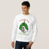 Sweatshirt Lhasa Apso Cadeaux de Noël (Devant entier)