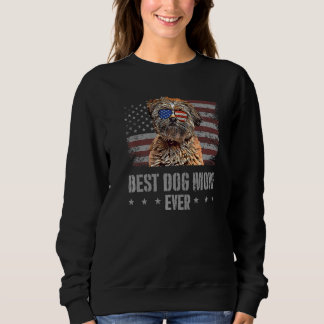 Sweatshirt Lhasa Apso Meilleur Chien Maman Jamais Rétro Usa A