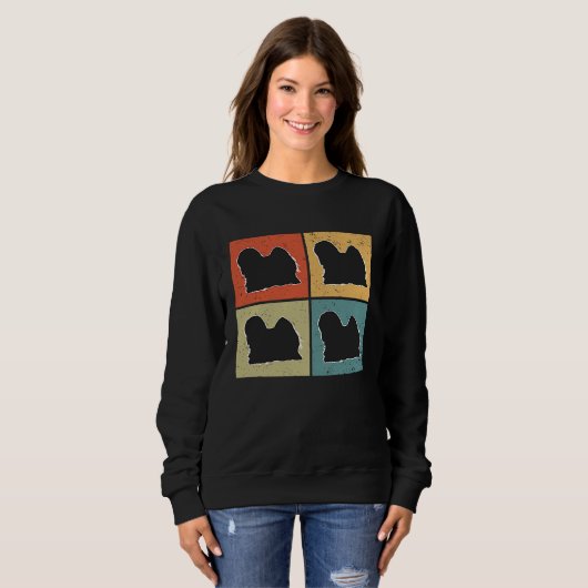 Sweatshirt Lhasa Apso Vintage  4 (Devant entier)