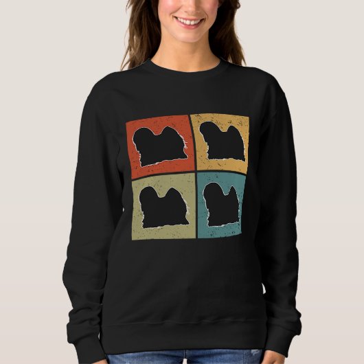 Sweatshirt Lhasa Apso Vintage  4 (Devant)