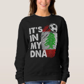 Sweatshirt Liban Dans Mon Adn Équipe Libanaise Drapeau Liban (Devant)