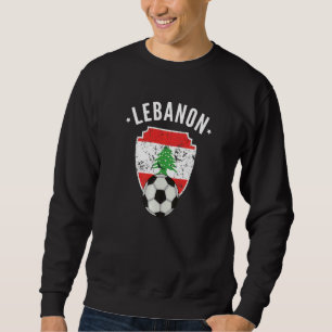 Sweatshirt Liban Football Liban Drapeau Football Libanais Pri