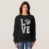 Sweatshirt Liban Soccer Love drapeau libanais (Devant entier)
