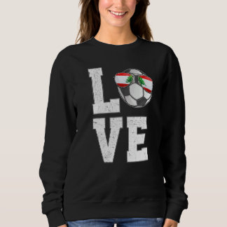 Sweatshirt Liban Soccer Love drapeau libanais
