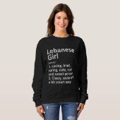 Sweatshirt LIBANAISE FILLE LIBANAISE Cadeau Funny Pays Accuei (Devant entier)