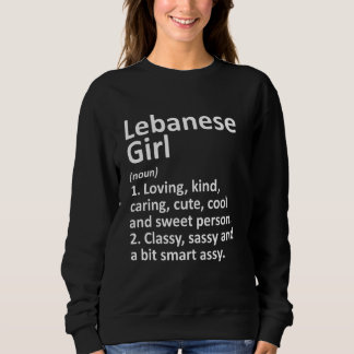 Sweatshirt LIBANAISE FILLE LIBANAISE Cadeau Funny Pays Accuei