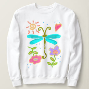 Sweatshirt Libellule ensoleillée - Art abstrait à porter