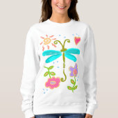 Sweatshirt Libellule ensoleillée - Art abstrait à porter (Devant)
