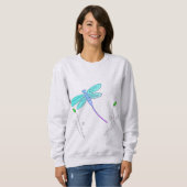 Sweatshirt Libellule funky Art abstrait à porter (Devant entier)