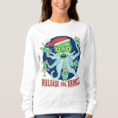 Sweatshirt Libération drôle de chandail laid de Noël le (Devant)