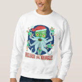 Sweatshirt Libération drôle de chandail laid de Noël le (Devant)