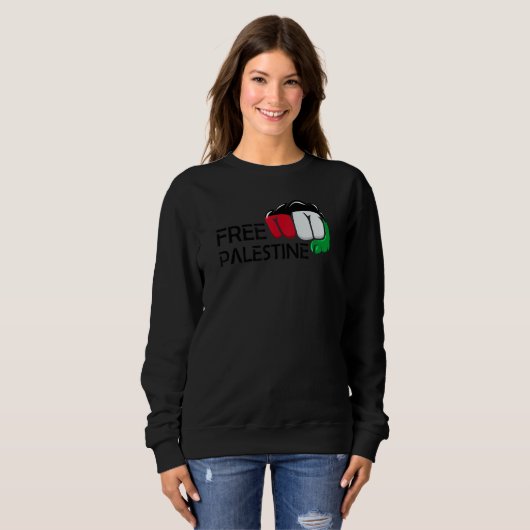 Sweatshirt Libérez Gaza Palestine Drapeau arabe Sauvez Palest (Devant entier)