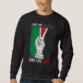 Sweatshirt Libérez La Palestine Avec Le Drapeau De Gaza Vive  (Devant)