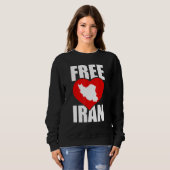 Sweatshirt Libérez l'Iran Aimer la liberté perse Azadi Iran C (Devant entier)