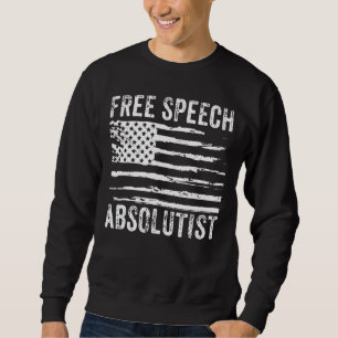 Sweatshirt Liberté d'expression Absolutiste Vintage Américain